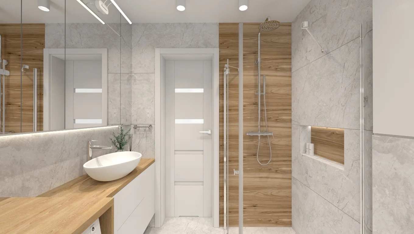 Grey Marble & Wood — Marmur i Drewno