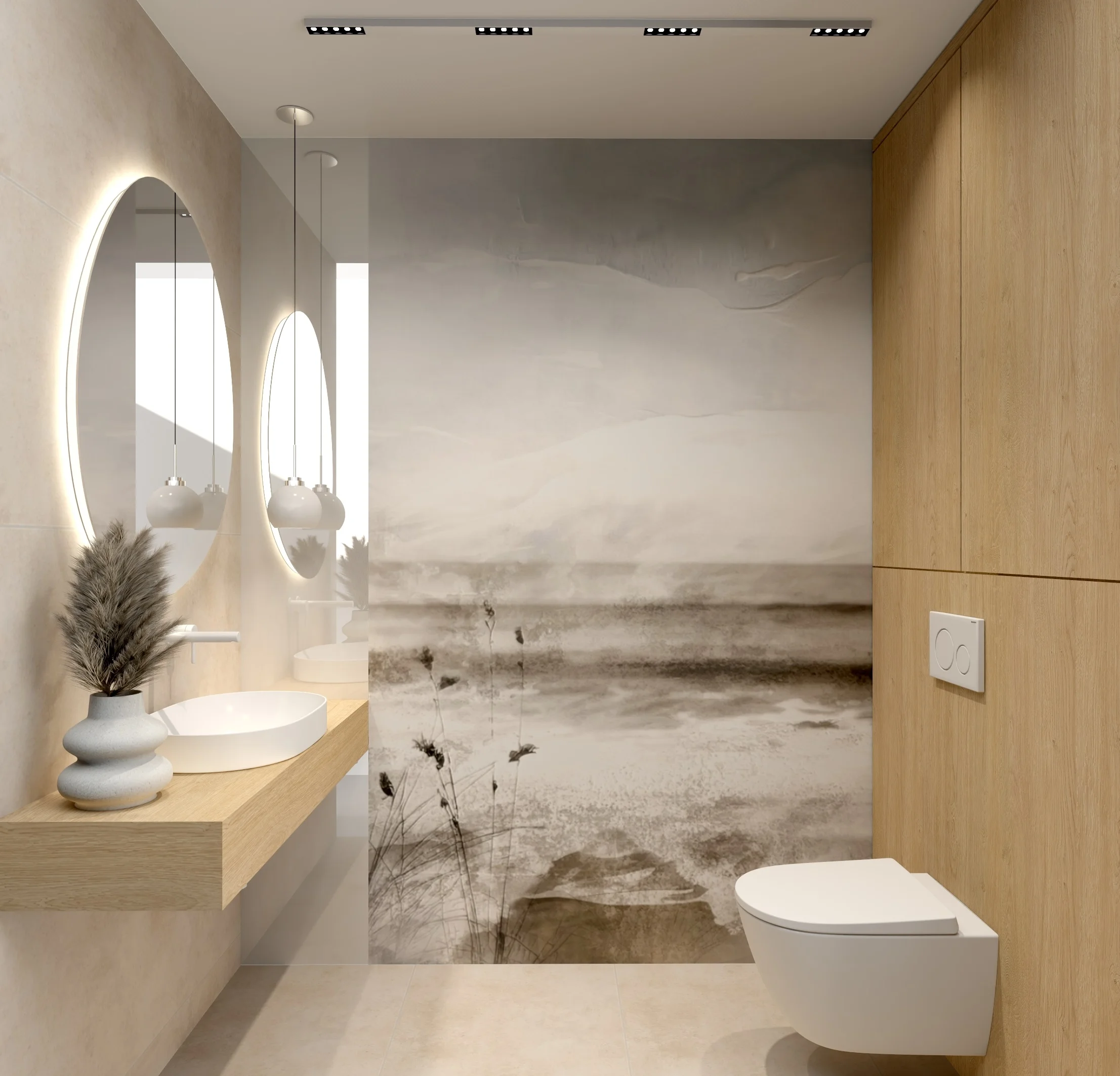 Coastal Zen — Mikrobeton i Mural Nadmorski