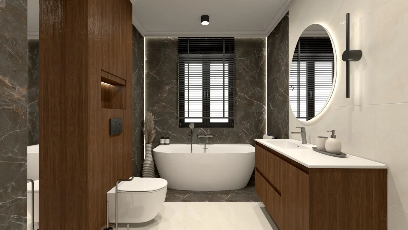 Dark Luxury Spa — Emperador Dark i Ciemny Orzech